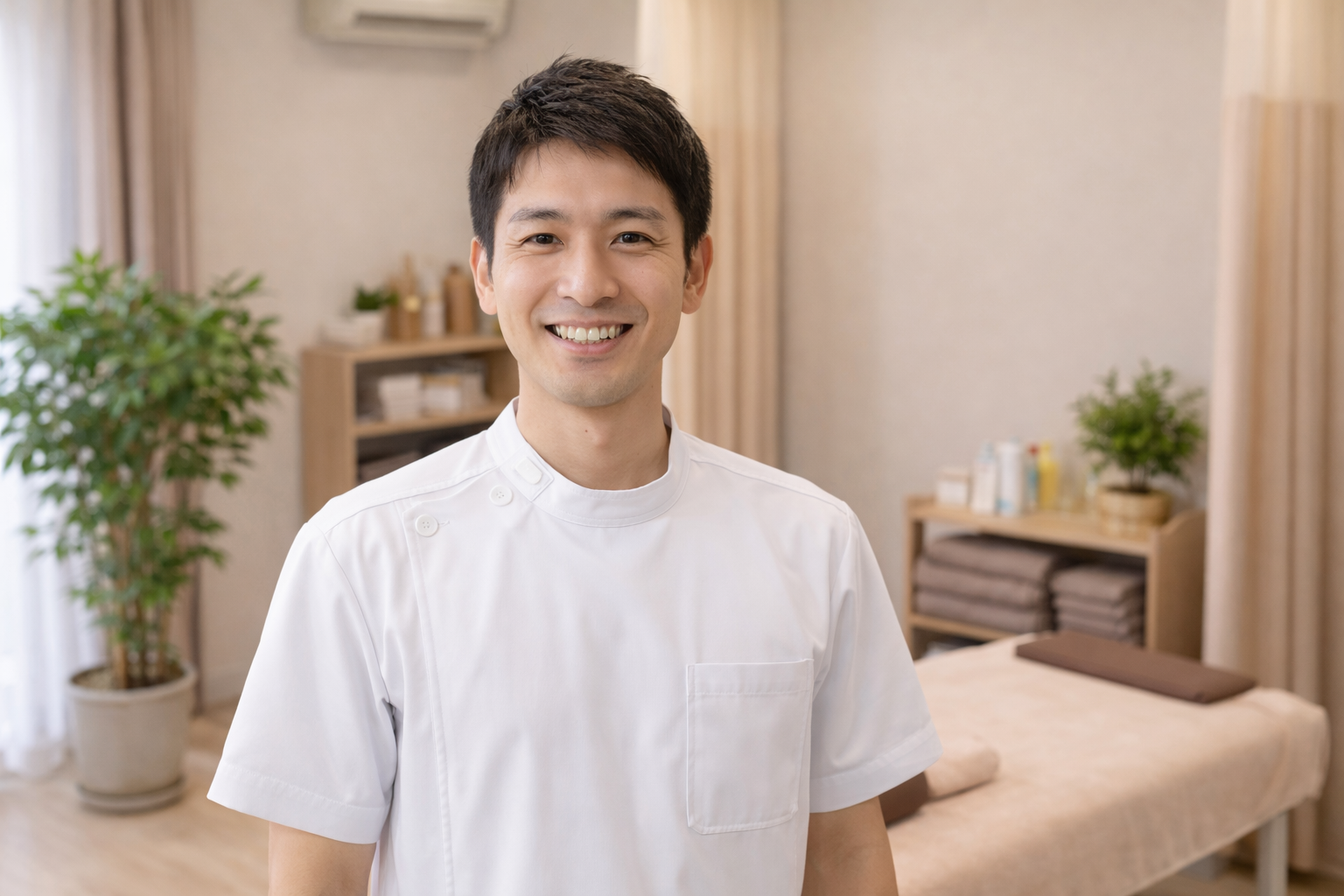 鍼灸院の施術者（院長）のプロフィール写真