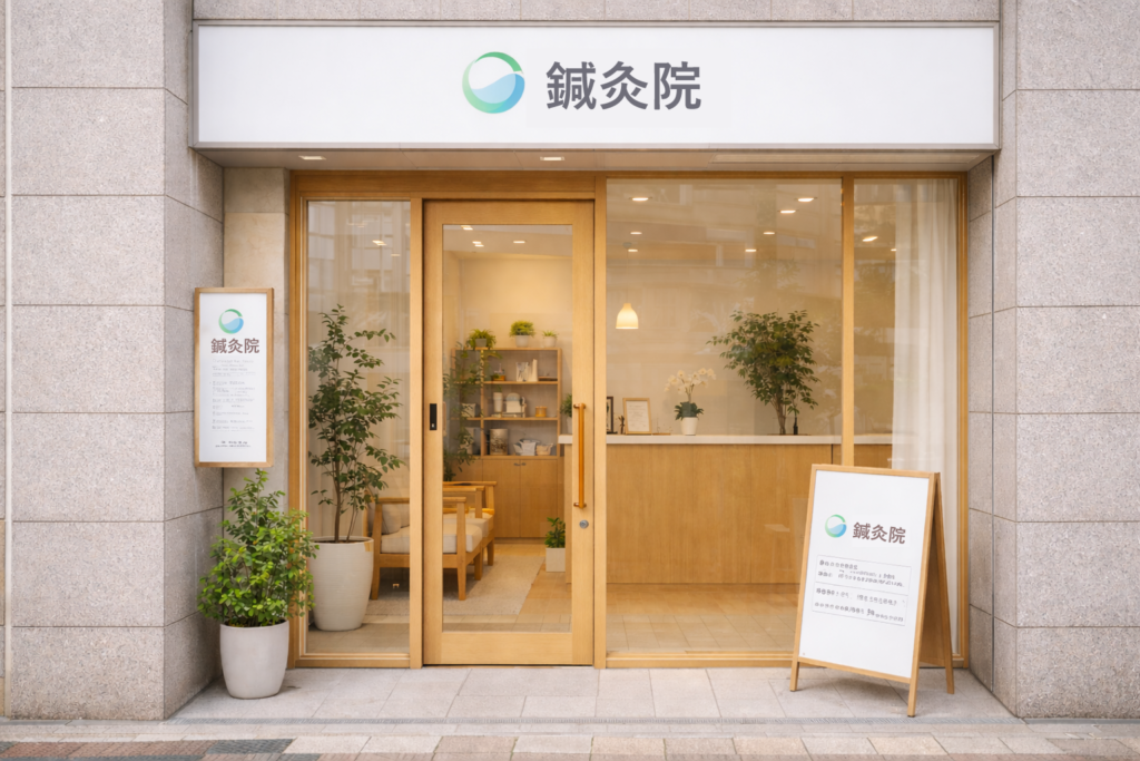 鍼灸院の外観（入口の様子）