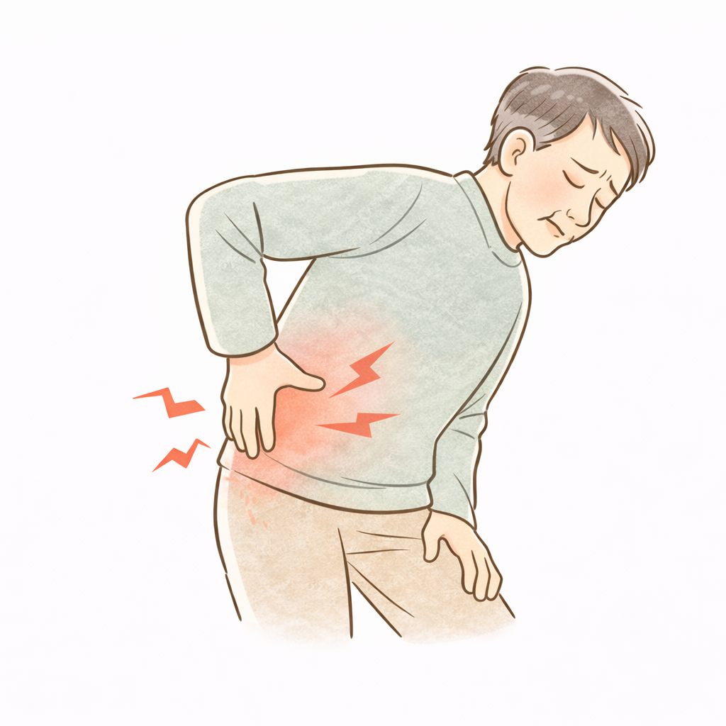 坐骨神経痛（お尻から脚の痛み・しびれ）の症状イラスト